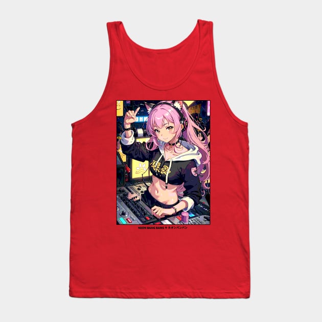 Japanese Anime Streetwear - DJ Tank Top by Neon Bang Bang